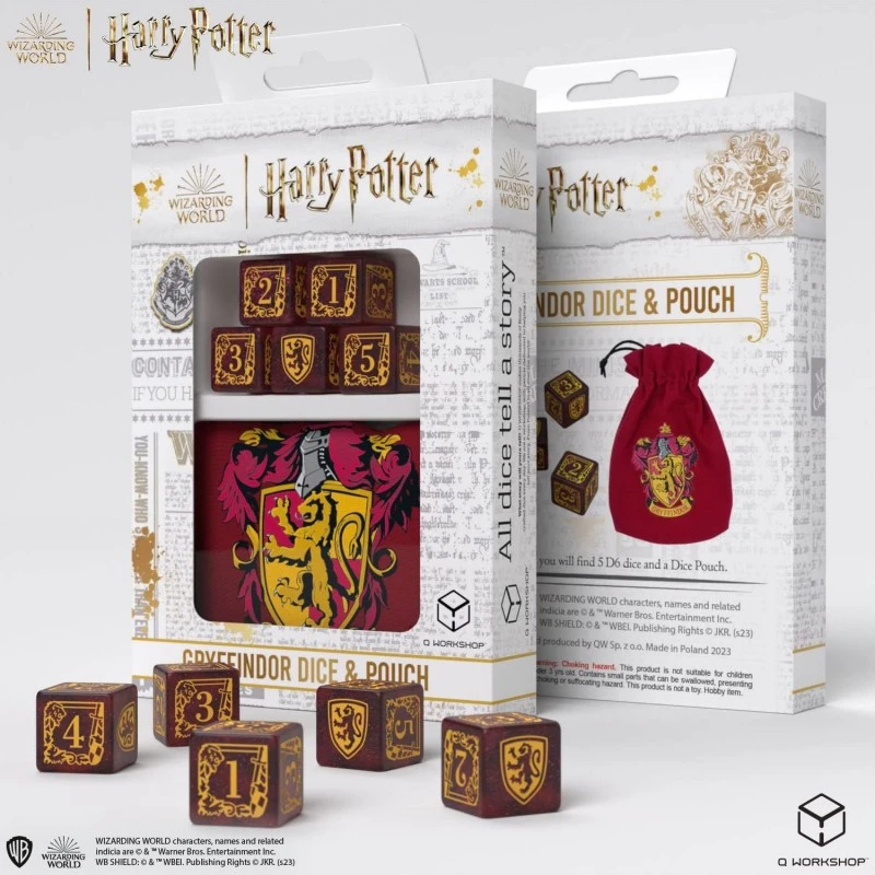 Harry Potter Pack de Dados Gryffindor Dice & Pouch Set (5)