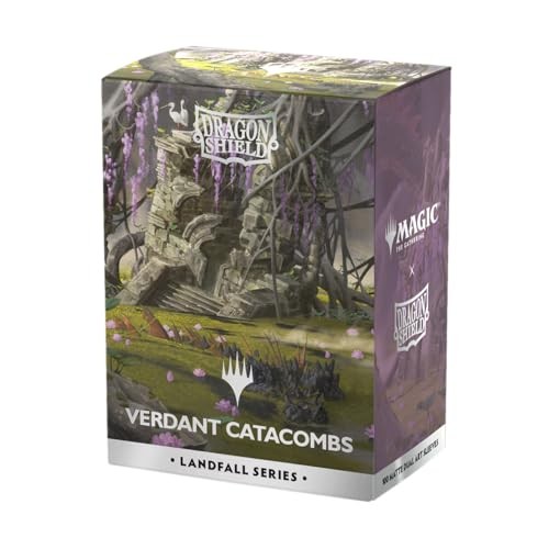 Dragon Shield Standard size License Sleeves - Landfall Series - Verdant Catacomb (100 Sleeves)