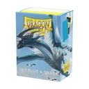 Dragon Shield Sleeves Standard size Matte Dual Sky Blue & Silver (100 Sleeves)