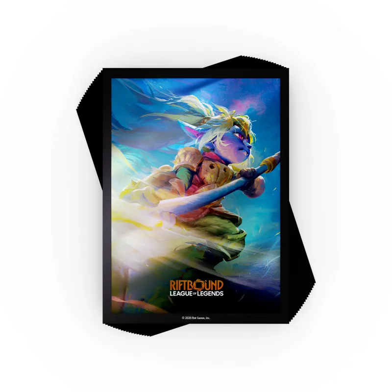 [RB-03AS04-EN] Riftbound: League of Legends TCG  Unleashed Art Sleeves: Poppy, Keeper of the Hammer (100 Sleeves)