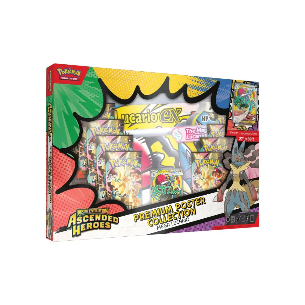 Pokemon tcg Ascended Heroes Premium Poster Collection Mega Lucario (ESP)