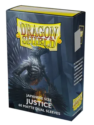 Dragon Shield Sleeves  Japanese size  Matte Dual  Justice (60 Sleeves)