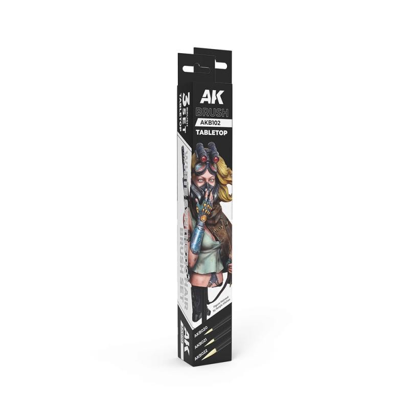 [AKB102] Set de Pinceles Sintéticos para Tabletop (3 pinceles)