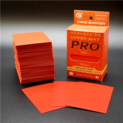 KMC Standard Sleeves  Hyper MAT PRO Red (100 Sleeves)