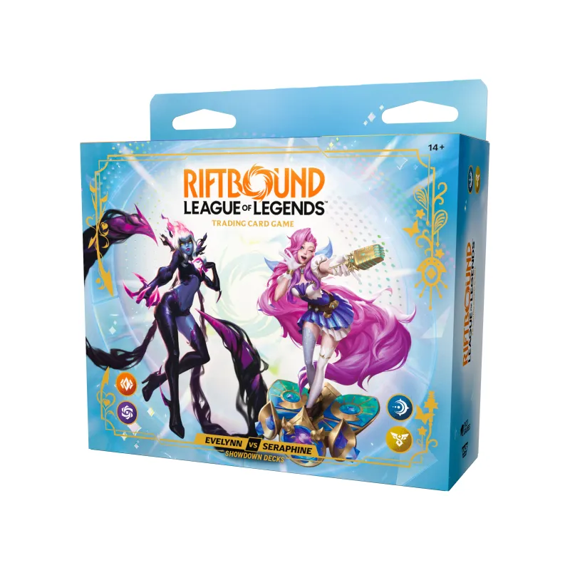(Preventa)  Riftbound League of Legends TCG Radiance Champion Deck Showdown Seraphine vs Evelyn