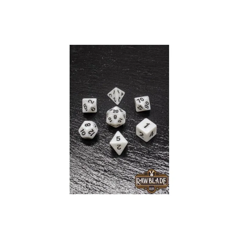 RawBlade Marble Dice Set-White
