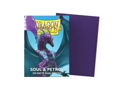 Dragon Shield Sleeves  Standard size  Matte Dual  Soul and Petrol (100 Sleeves)