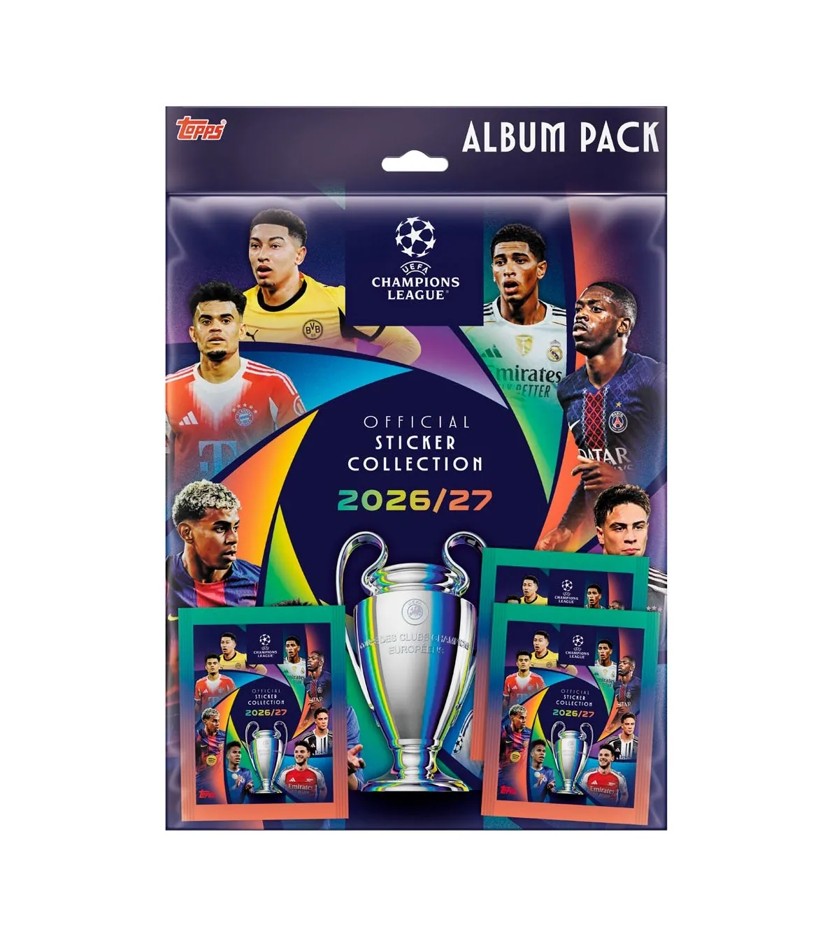 [ToppsEurope-5053307088313] (Preventa) Album Pack Sticker Collection 2026/27 (Álbum + 6 stickers + 3 Sobres)  Topps Europe