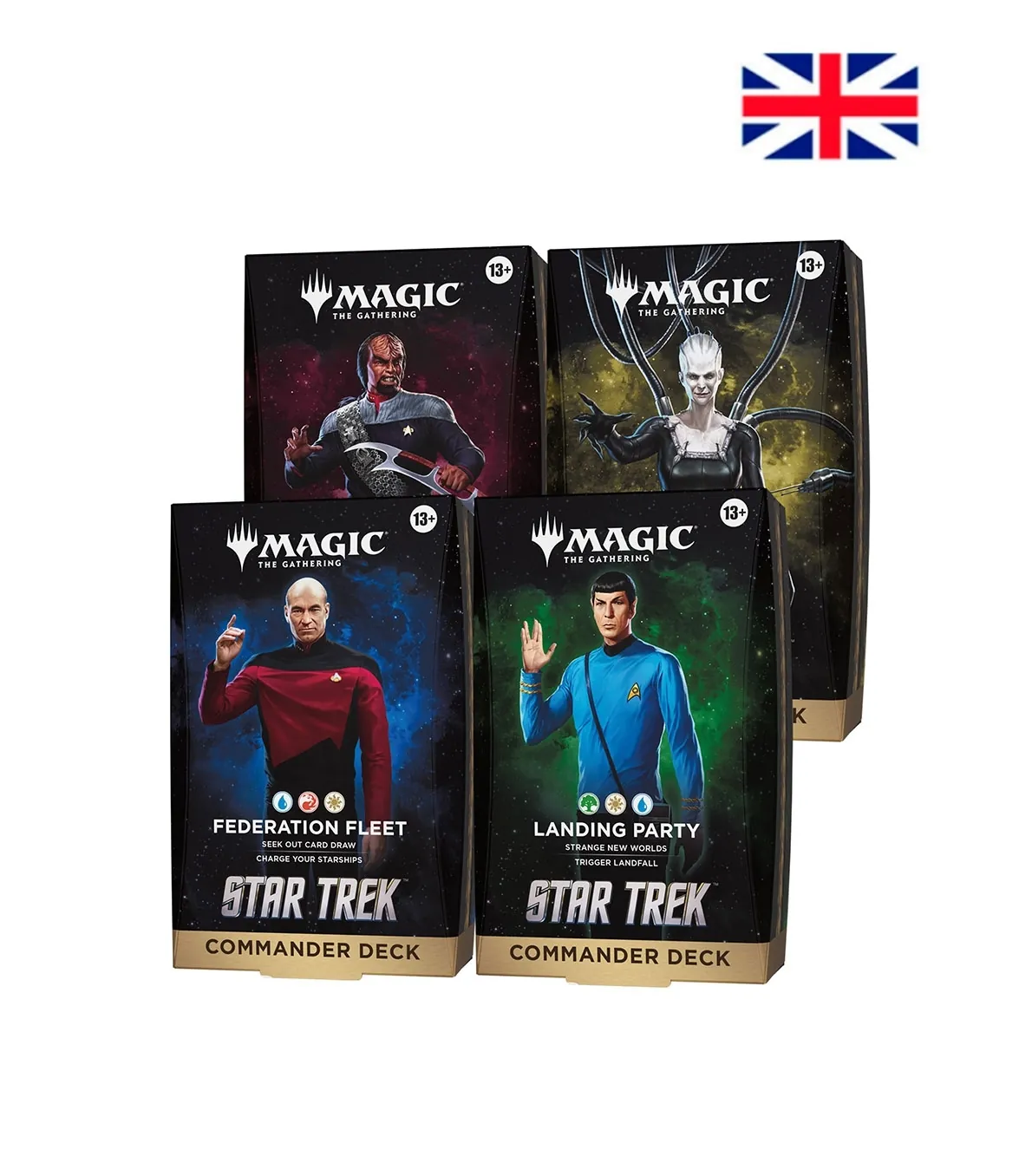 (Preventa) Pack 4 Mazos Commander Star Trek ENG