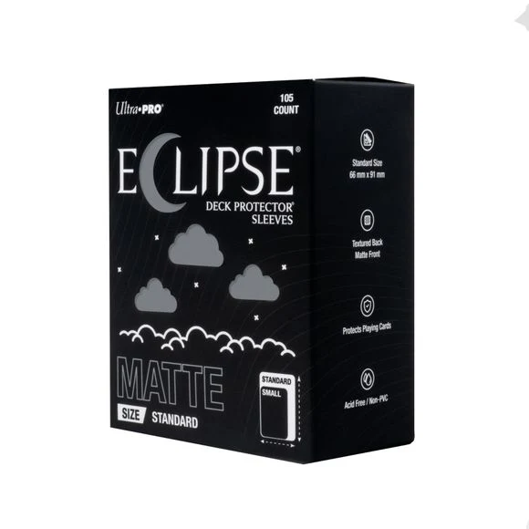 [16689] ECLIPSE® Matte Standard DECK PROTECTOR® Sleeves: Smoke Grey - 105ct