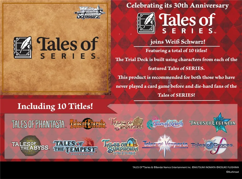 (Preventa) Weiß Schwarz  Tales Of Series Trial Deck 1 (ENG)