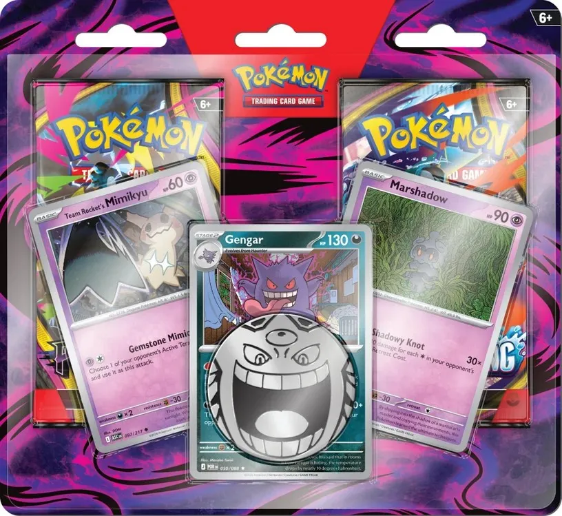 [PC10680] Pokemon TCG: Enhanced 2-Pack Blister (Gengar, Marshadow & Team Rocket’s Mimikyu) (Español)