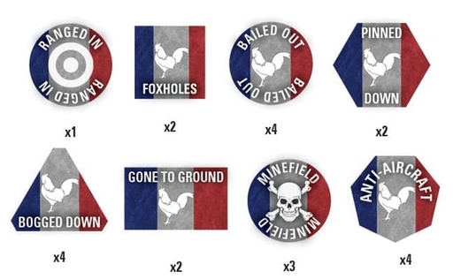 [9420020239555] Team Yankee French Token Set