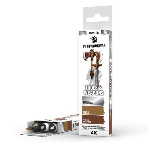 [8435568338968] AKM108 TOOLS &amp; WEAPONS – PLAYMARKER SET