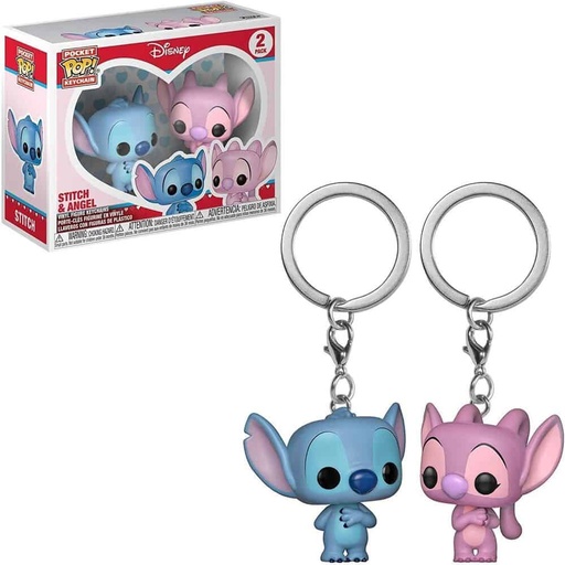 [889698363709] Blister llaveros Pocket POP Disney Stitch &amp; Angel