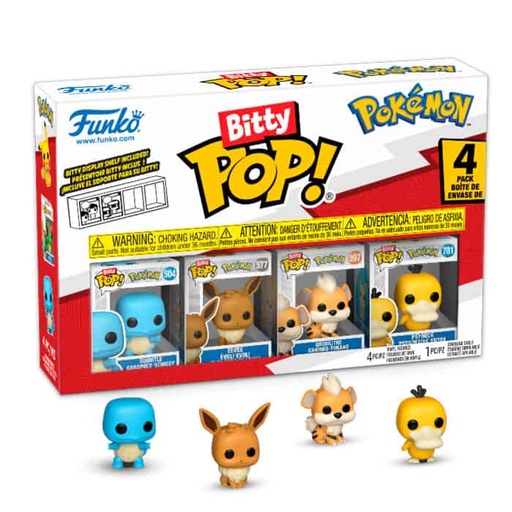 [889698811354] Blister 4 figuras Bitty POP Pokemon Squirtle