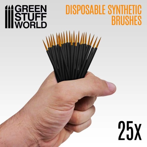 [8436574507782] 25x Pinceles Sinteticos Desechables