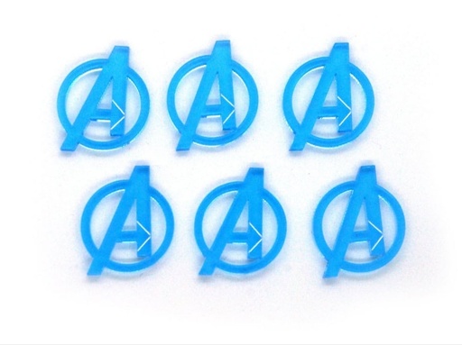 [1000000000022-1-1] Set De 6 Tokens Avengers O A-Force Azul