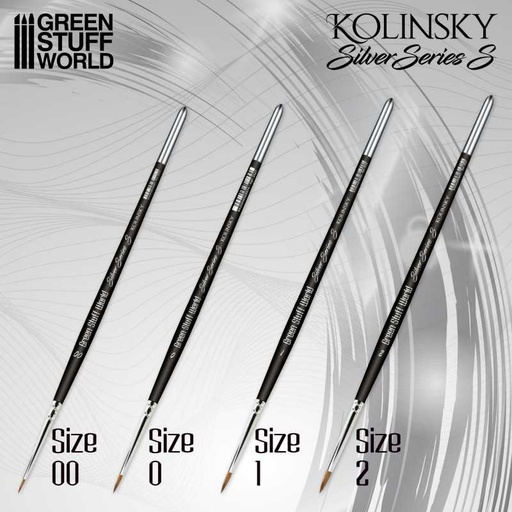 [8435646515571] Set Pinceles Kolinsky SILVER SERIES (S)