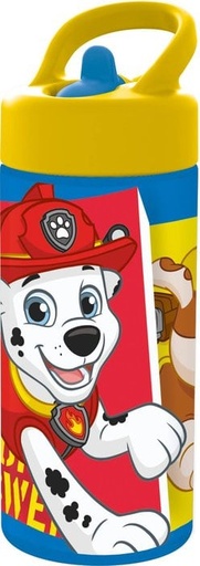 [8412497746316] BOTELLA INFANTIL CON PAJITA Y ASA 410ML PAW PATROL FUNDAY