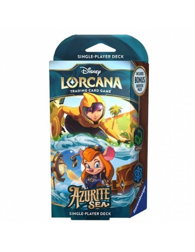[4050368984180] Disney Lorcana: Azurite Sea - Mazo para un jugador Emerald/Sapphire (Ingles)