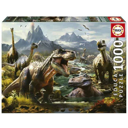 [8412668199248] Puzzle Educa 1000 DINOSAURIOS FEROCES
