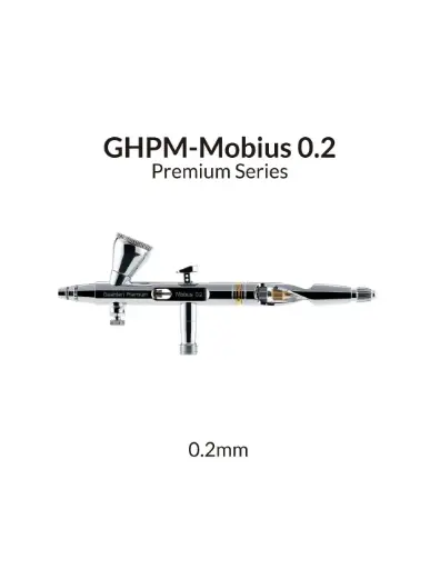 Aerógrafo Premium Series GHPM Mobius de 0,2 mm