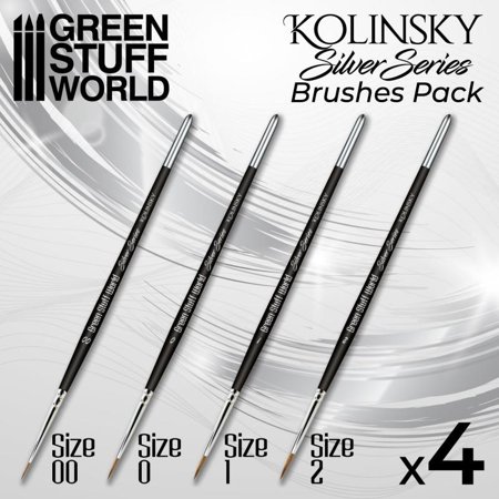 [10193] Silver Series Kolinsky Brushes Pack New