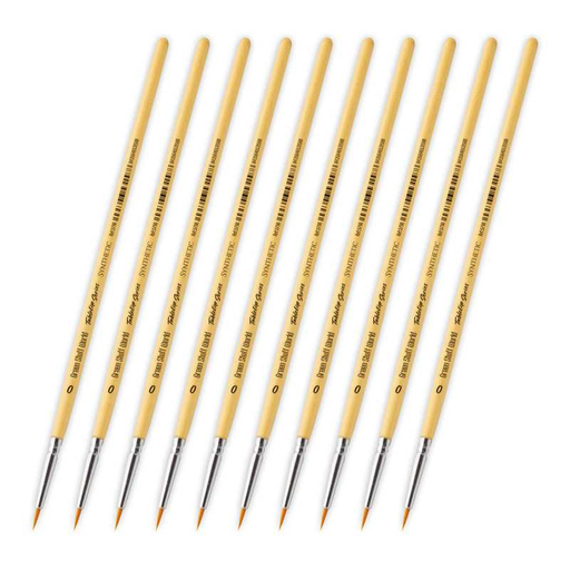 [5798] TABLETOP SERIES Set Pinceles Sinteticos 0 (Pack x10)