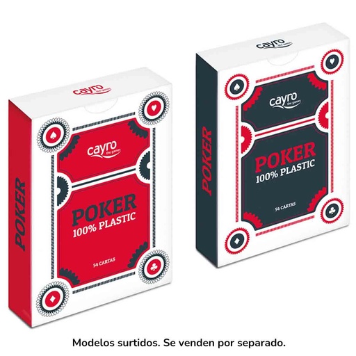 [5505] BARAJA CARTAS POKER 100 PLASTICO 