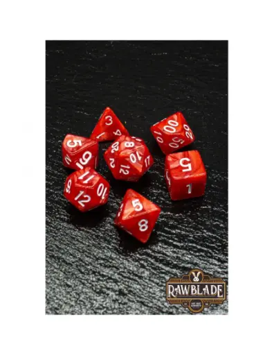[RW-P03] RAWBLADE MARBLE SET DADOS RED (7)