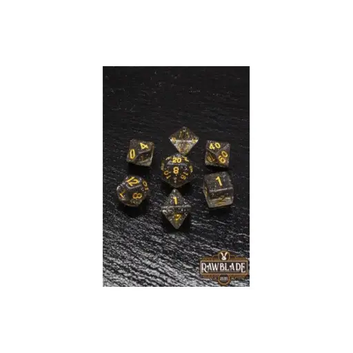 [RW-GL10] RAWBLADE GLITTER SET DADOS BLACK (7) 